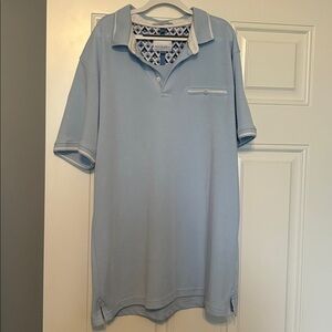 Cactus Man Blue Geometric Pattern Shirt